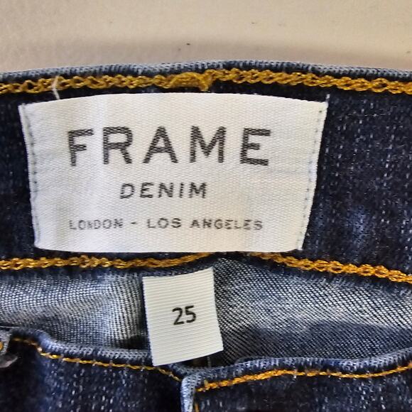 FRAME Womens Le High Skinny Jeans Size 25 Busted Knee Distressed Marlowe Stretch - Picture 6 of 10